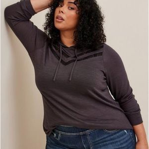 NWT Torrid Super Soft Plush Lace Inset Hoodie Size 2